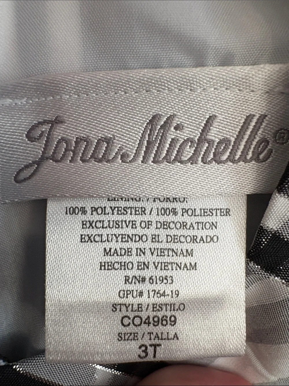 JONA MICHELLE Plaid Bow-Accent Party Christmas Dress Size 3T